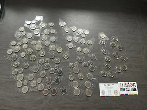 JOB LOT 103 x UNC 5/10/20/50p & £1 COINS FROM 2019/20 ROYAL MINT SETS FV £46.15 - Picture 1 of 13