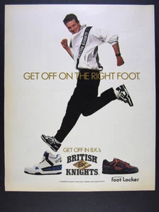 1989 British Knights BKs B.K.'s Shoes Jacket color photo vintage print Ad - Picture 1 of 1