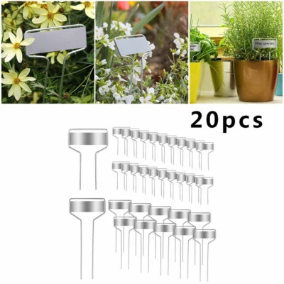 20x Plant Labels Weatherproof Markers T-Type Garden Metal Plant Nursery Tags AU - image 1 of 4