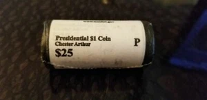 2012-P US Mint Wrapped Chester Arthur Presidential Dollars ungeöffnet 25 $ Rolle - Bild 1 von 3