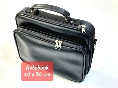 Borsa Valigetta Custodia per PC Notebook Mini Computer Simil Pelle Nera 30 x 25  - Immagine 1 di 4