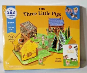 Storytime Toys Three Little Pigs 3D Imagination Play Set and Storybook - Picture 1 of 2