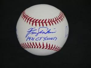 FERGIE JENKINS GREG MADDUX BRUCE SUTTER SIGNED OMLB BASEBALL INSCRIBED - JSA COA - Picture 1 of 7