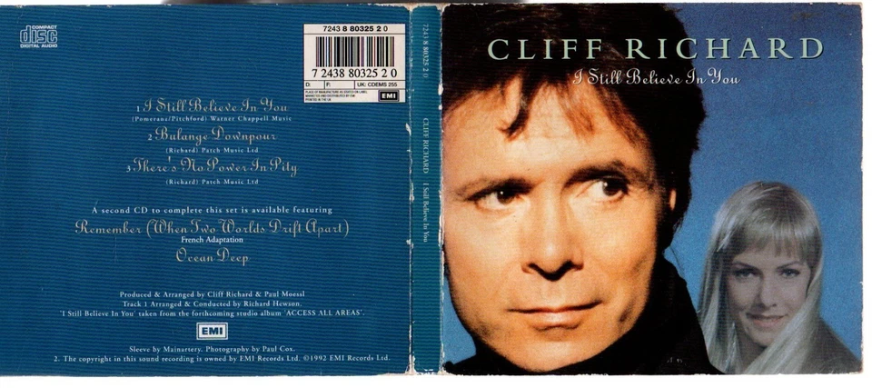CLIFF RICHARD : I Still Believe In You - CD1 (CD single 1992) - Image 1 of 1