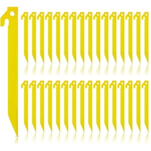 Durable 9-Inch Hook Top Tent Stakes - 50 Super Lightweight Plastic Pegs - Picture 1 of 8