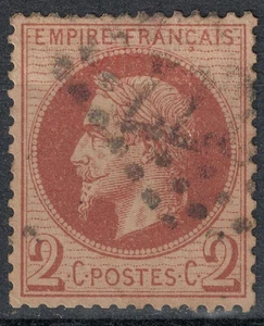 FRANCIA 1862-70 Effigie di Napoleone III, 2c rosso us - Picture 1 of 1
