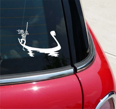 VENICE GONDOLIER GONDOLA VENICE LAS VEGAS GRAPHIC DECAL STICKER ART CAR WALL - Image 1 of 3