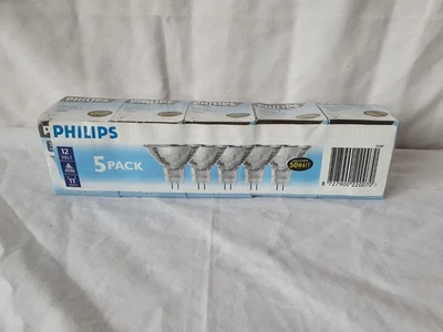 Philips GU5.3 MR16 Spot Light Lamp Bulb 50W 12V Halogen Dimmable (5 pack) - Image 1 of 4