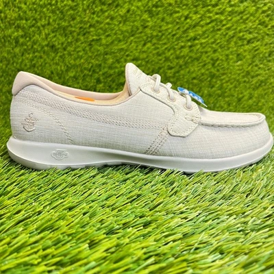 Sapato Skechers Go Walk Lite Isla Feminino Tamanho 7 Taupe Casual Caminhada Slip Ins Barco - Imagem 1 de 4