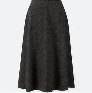 NWT Uniqlo wool blended flared skirt high waisted dark grey size S - Picture 1 of 2