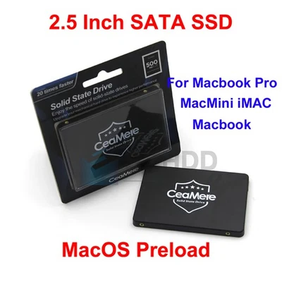 2.5" 128GB 256GB 512GB 1TB SSD SATA For Macbook Pro A1278 A1286 A1297 2009-2012 - Image 1 of 4
