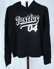 Girls Justice Glitter Graphic Black Long Sleeve Pullover Hoodie Size S 7-8 NEW