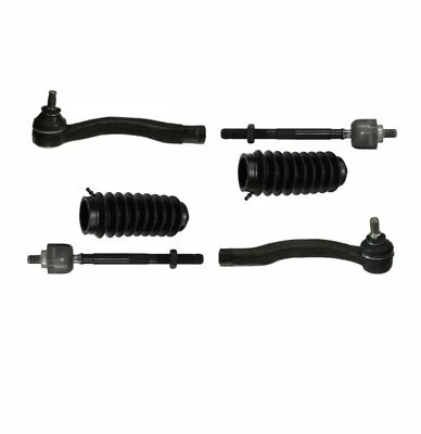 Kit de 6 extremos de barra de amarre y botas de fuelle para Honda Civic CRX 1988-1991 Foto 1 de 4