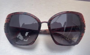 Gafas de sol de diseñador Trina Turk MCM estilo moderno moda tortuga grandes redondas - Imagen 1 de 5