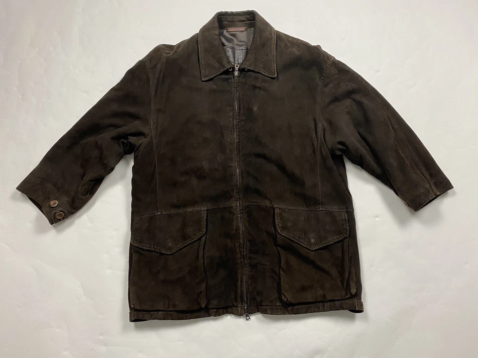 Ermenegildo Zegna Hombre’s Manga 3/4 Gamuza Capra Chaqueta Abrigo Talla 50 Hecho en Italia Foto 1 de 4