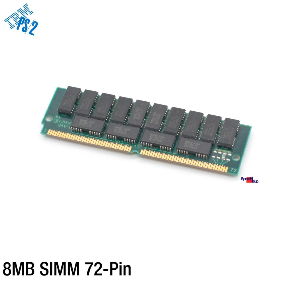Simm 8MB RAM 1x8MB 72-POL Pin 8 MB For IBM Pesonal Computer/2 Ps/2 57 486SLC - Image 1 of 1