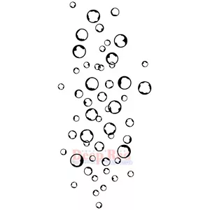 Tiefrote Briefmarken Fizzy Bubbles Gummi Klebestempel - Bild 1 von 6