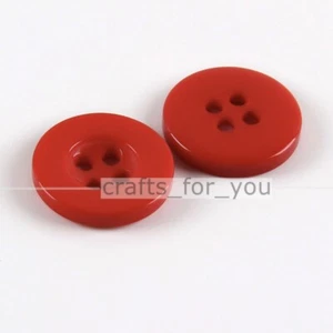 2-HOLE 4-HOLE COLOURED RESIN ROUND BUTTON FOR SEWING SCRAPBOOK HANDMADE CRAFTS  - Picture 1 of 52