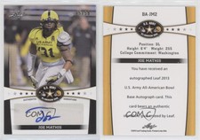 2013 Leaf US Army All-American Bowl Auto Black /50 Joe Mathis #BA-JM2 Auto