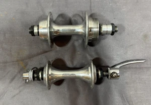 Vintage Sansin Gyromaster 36-Hole Silver Aluminum Road Hubs for Freewheel 126mm - Picture 1 of 12
