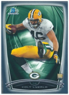 Colt Lyerla - Green Bay Packers - 2014 Bowman Chrome Football - RC - #217 - Image 1 of 2