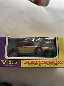 Vintage Matchbox Y-15 Models Of Yesteryear 1930 Packard Victoria Car New In Box - Picture 1 of 6
