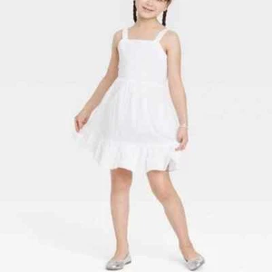 Girls' Tie-Back Sleeveless Woven Dress - Cat & Jack Size XXL(18) - Picture 1 of 12