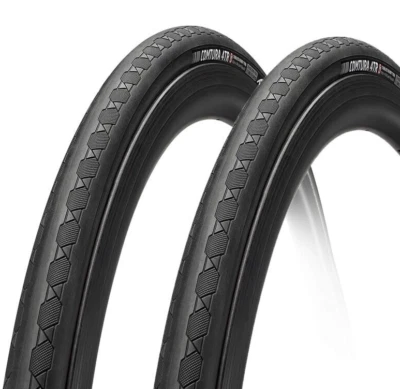Pair of 700 x 25 Tubeless Ready Road Tyres - European Made Tufo Comtura 4 TR - image 1 of 4
