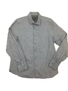 Camisa para hombre Massimo Dutti azul gruesa algodón manga larga con botones XL - Imagen 1 de 12