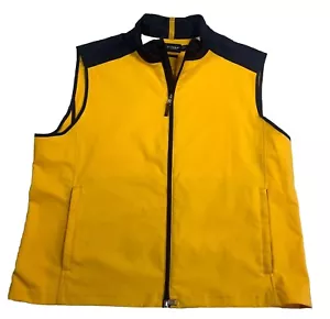 Polo Ralph Lauren Golfweste Herren XL gelb Windbreaker mit durchgehendem Reißverschluss leichtes Pony - Bild 1 von 9