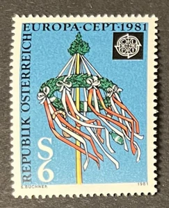 May Pole Mayday Europa MNH Stamp 1981 Austria #1178 - Imagen 1 de 1