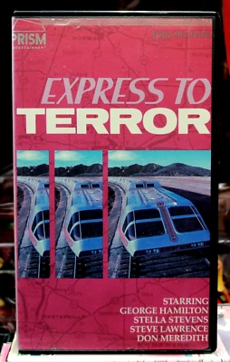 EXPRESS TO TERROR VHS PRISM CLAMSHELL SUPERTRAIN TV HORROR STEVE LAWRENCE VG - Image 1 of 4