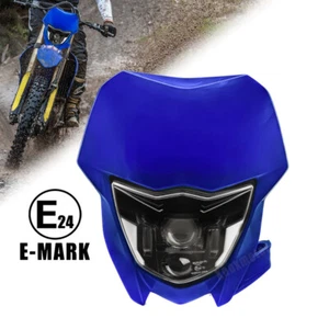 LED Headlight w/ Blue Fairing for Yamaha Enduro Supermoto WR250F WR450F 2020-Up - Picture 1 of 10