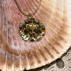 Nuova Collana Ciondolo Pietra Gemma Autentica Sterling Vermeil - Foto 1 di 7