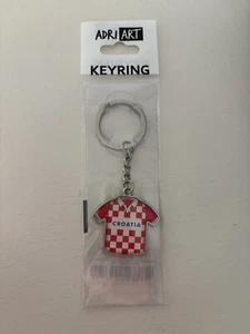 Croatia Jersey National Team Soccer Keyring Keychain Chain Checkerboard Unique - Picture 1 of 4