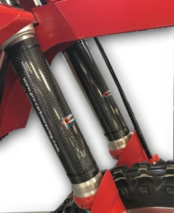 Pro Carbon Carbon Fibre Fork Protectors - GAS GAS EC / EC-F 125 200 250 300 350 - Picture 1 of 2