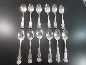 12- Wm Rogers Mfg Co Antique Silver Plate “Eagle” Series State Seal Spoons - Picture 1 of 16