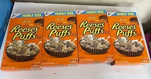 Kaws x Reese’s Puffs Cereal Special Edition Family Size Set Of 4 Boxes Blemished - Picture 1 of 12