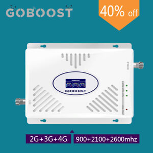 Signal Booster Tri Band GSM900 WCDMA2100 LTE2600mhz Phone Repeater Amplifier 