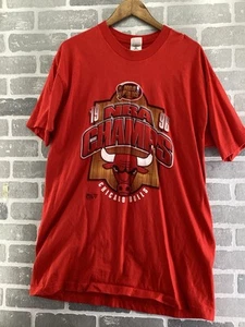Vintage 90’s 1996 Chicago Bulls NBA Finals Champs T-Shirt Size XXL Single Stitch - Picture 1 of 5