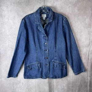 Vintage Paul Harris Damen Jeansjacke Blau Größe M 100% Baumwolle Hong Kong - Bild 1 von 8
