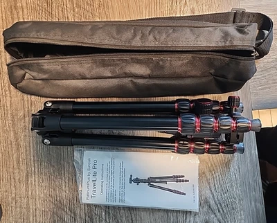 Sunpak 620601BB Travellite Pro Reverse Folding 63" Tripod - Black With Red... - Image 1 of 4