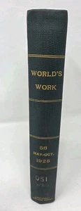 May-Oct. 1928 World's Work Magazine Bound Ex-Library Hardcover - Picture 1 of 5