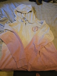 Pink And Gray Victoria Secret Pink Zip Up - Picture 1 of 3