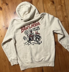 Troll Co Hoodie Creme Beige Sweatshirt Herren M Dirty Hands Clean Money - Bild 1 von 4