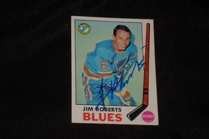 JIM ROBERTS 1969-70 TOPPS SIGNED AUTOGRAPHED CARD #14 BLUES - Picture 1 of 1