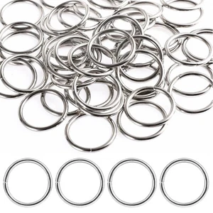 50 Stck. Metall O Ringe 1 Zoll Schwerlast 304 Edelstahl nicht geschweißt Schnalle - Bild 1 von 7