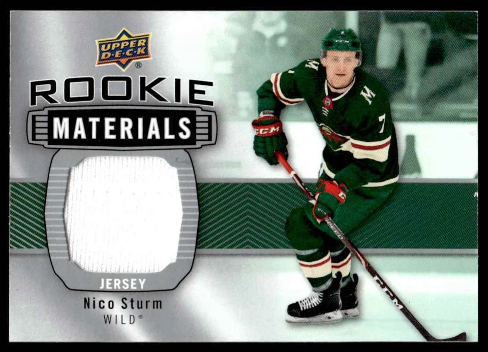 2019-20 Upper Deck Rookie Materials Nico Sturm #RM-ST - Image 1 of 2