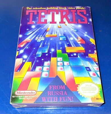 Original Genuine Nintendo NES Tetris *BOX ONLY* Very nice condition. - Image 1 of 4