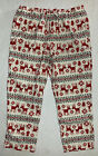 Hanna Andersson Unisex Reindeer Snowflake Christmas Pajama Pants Size XL EUC